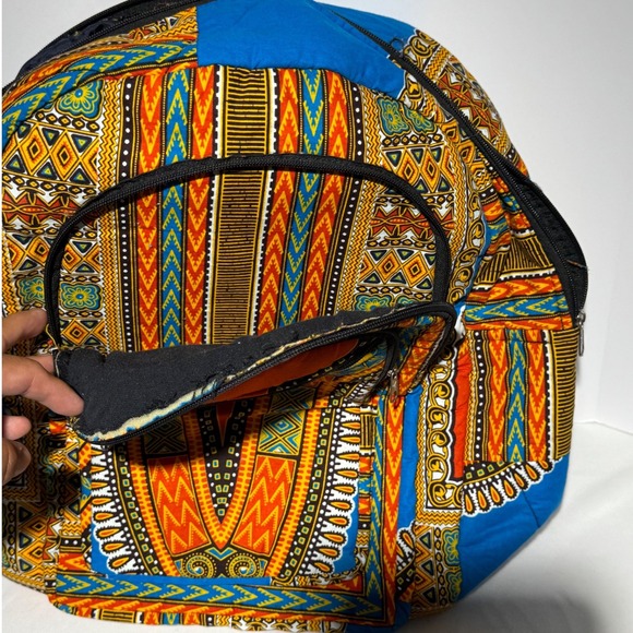 Dashiki Backpack Travel Book‎ Bag Laptop Daypack African Print Colorful - Picture 1 of 5